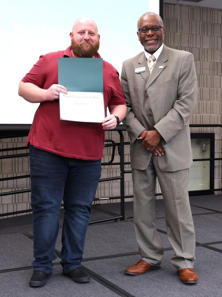 Ryan Menard receiving a Silver Shield at Bristol Excellence