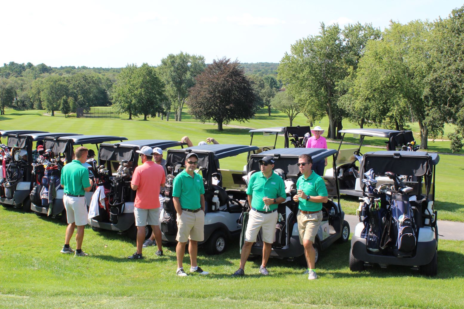Birdies for Bayhawks golfers at their carts