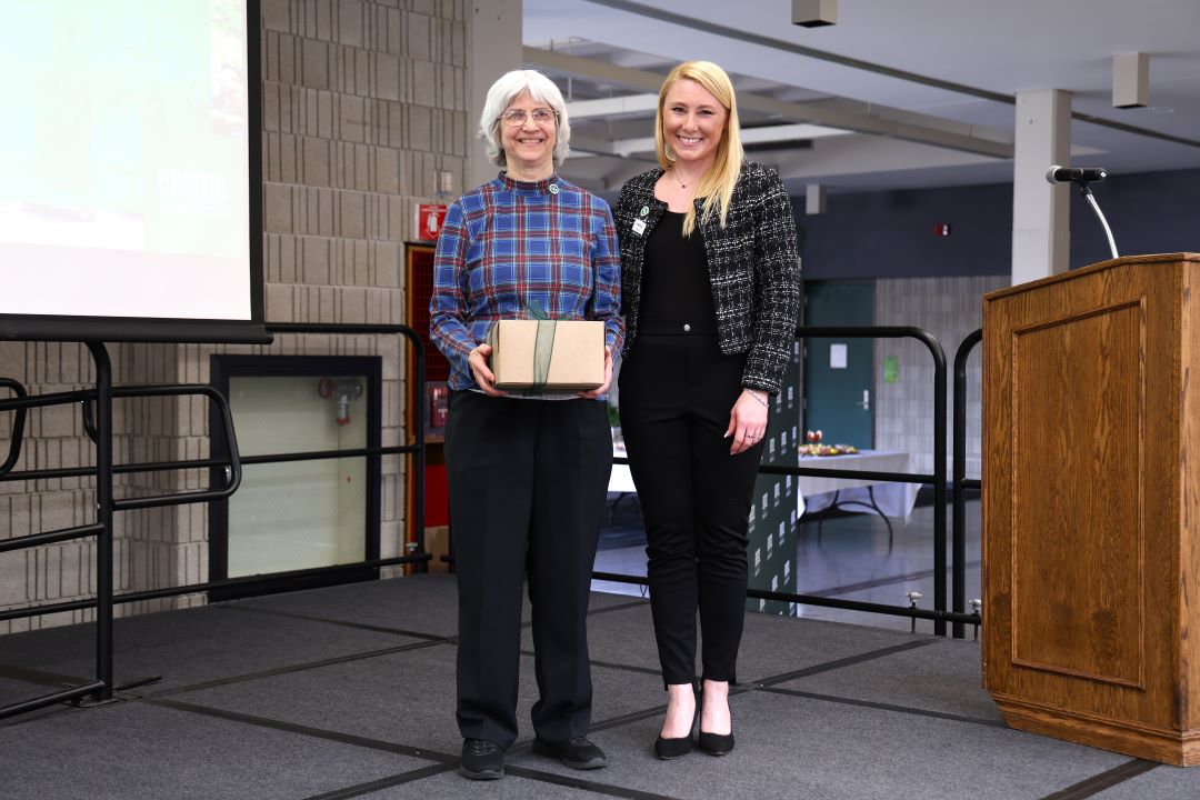 Retiree being honored at Bristol Excellence.