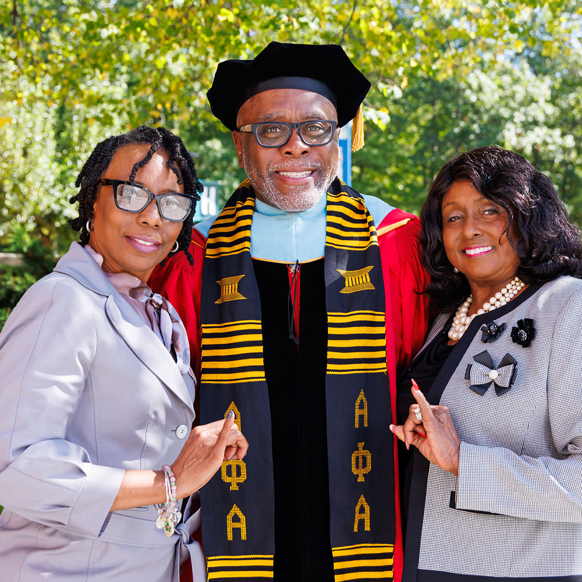 President Harris with friends