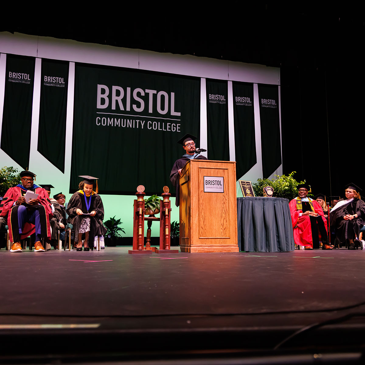 Mike Fox speaking at the inauguration ceremony