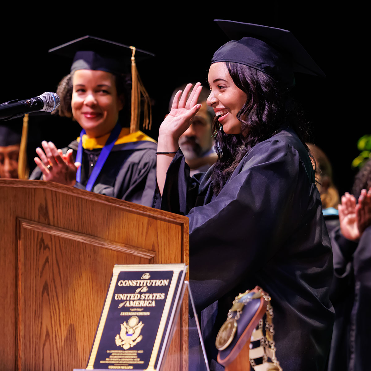 Destiny Garcia after singing at the inauguration ceremony