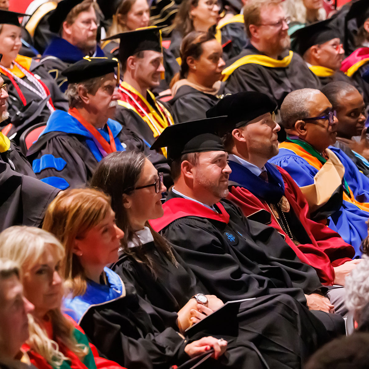 The procession audience at the inauguration ceremony