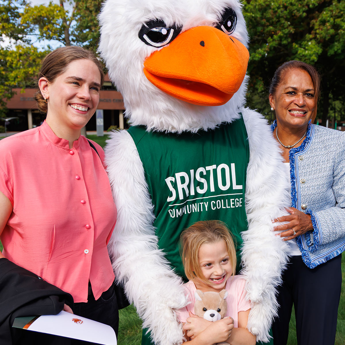 The Bristol Bayhawk posing with inauguration guests