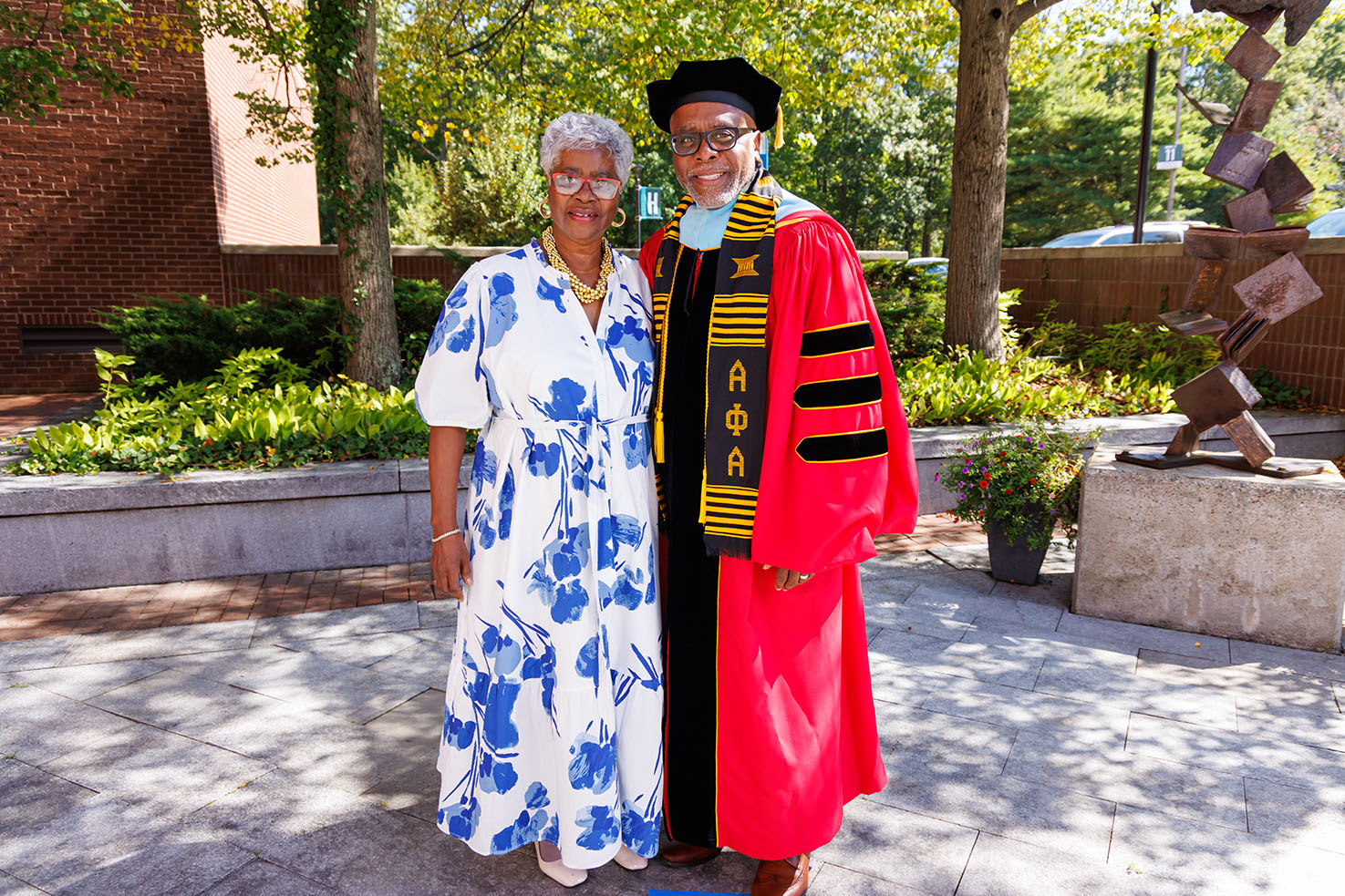 Dr. Harris and a relative at Bristol's Inauguration reception
