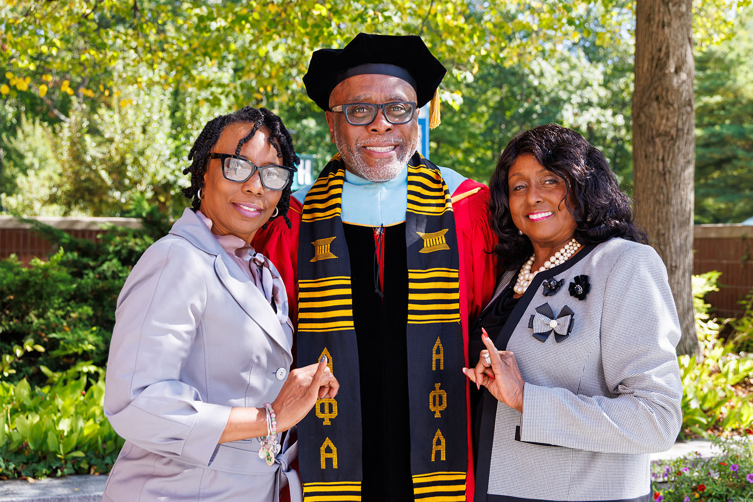 Dr. Harris and relatives at Bristol's Inauguration