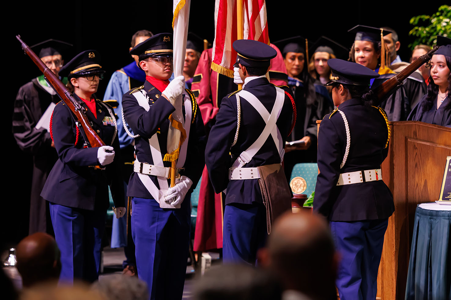 JROTC presenting the colors at Inauguration