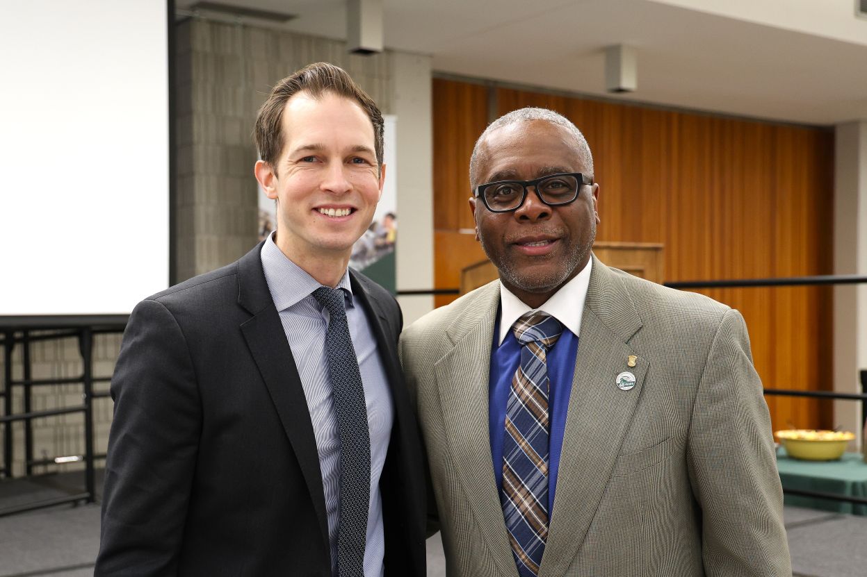 Dr. Harris and U.S. Congressman Jake Auchincloss