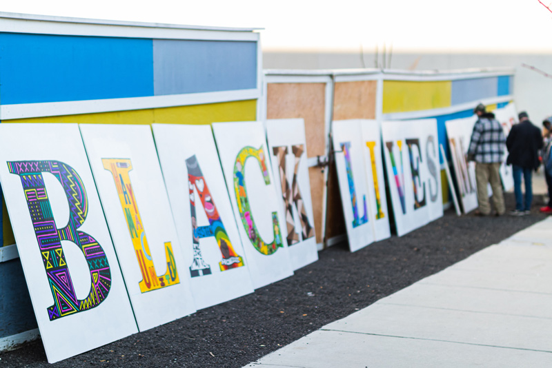 Black Lives Matter mural installation