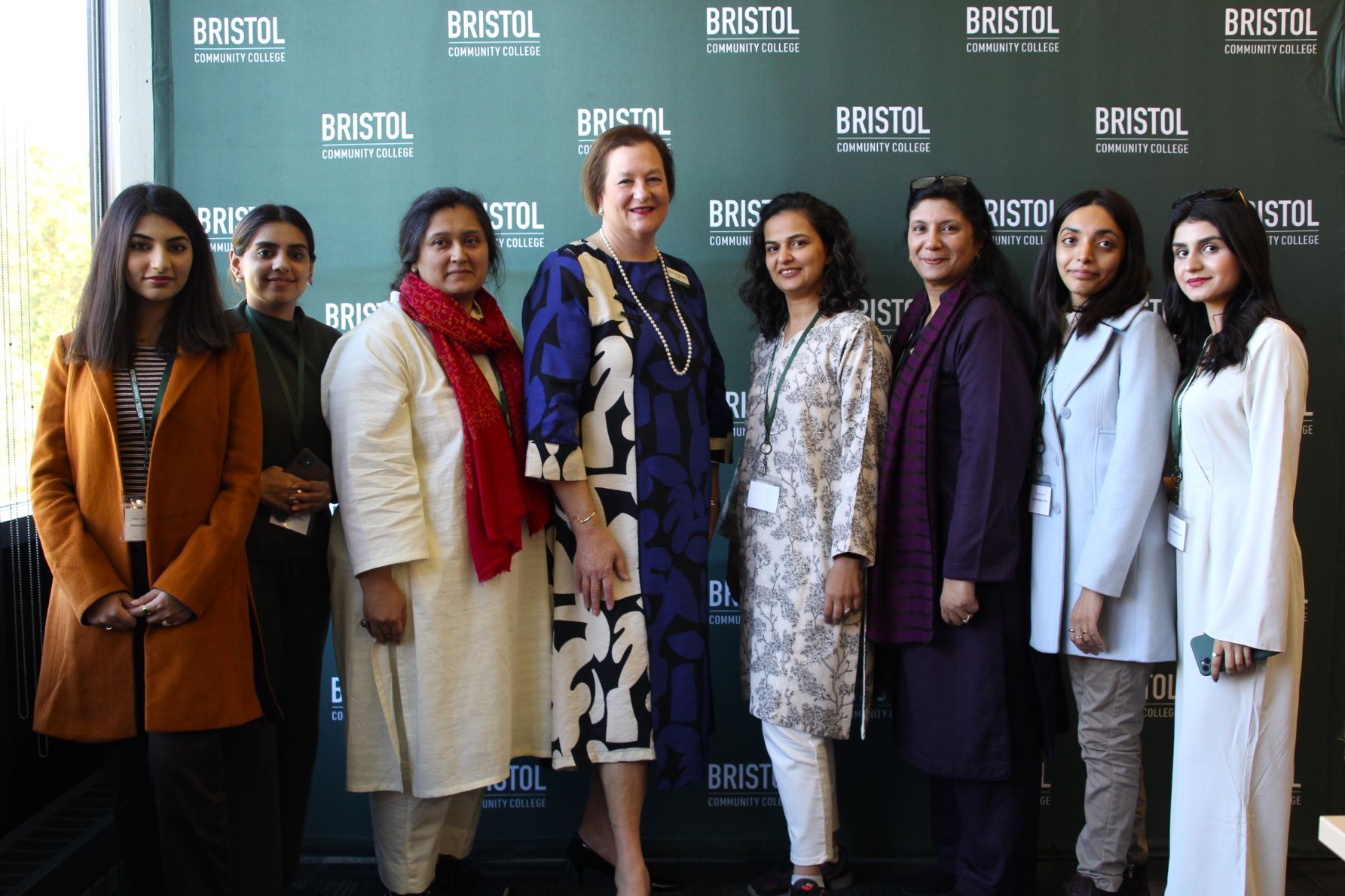 Pakistani exchange students with members of Bristol