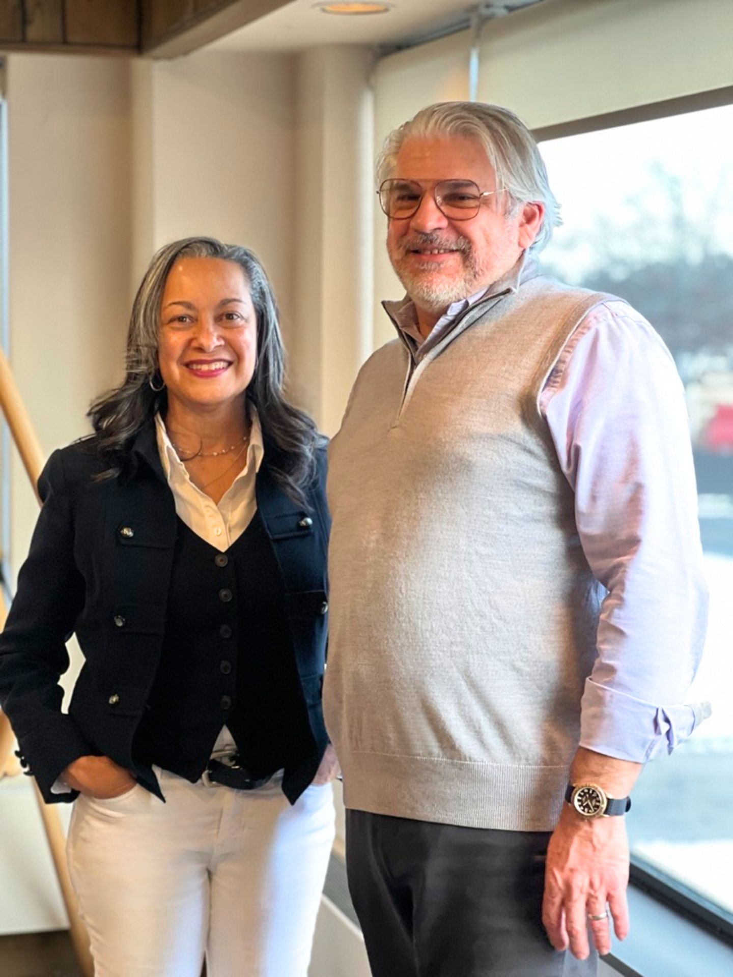 Judi Urquhart, Chief Advancement Officer, and Frank B. Sousa III, President of Foundation Board of Directions