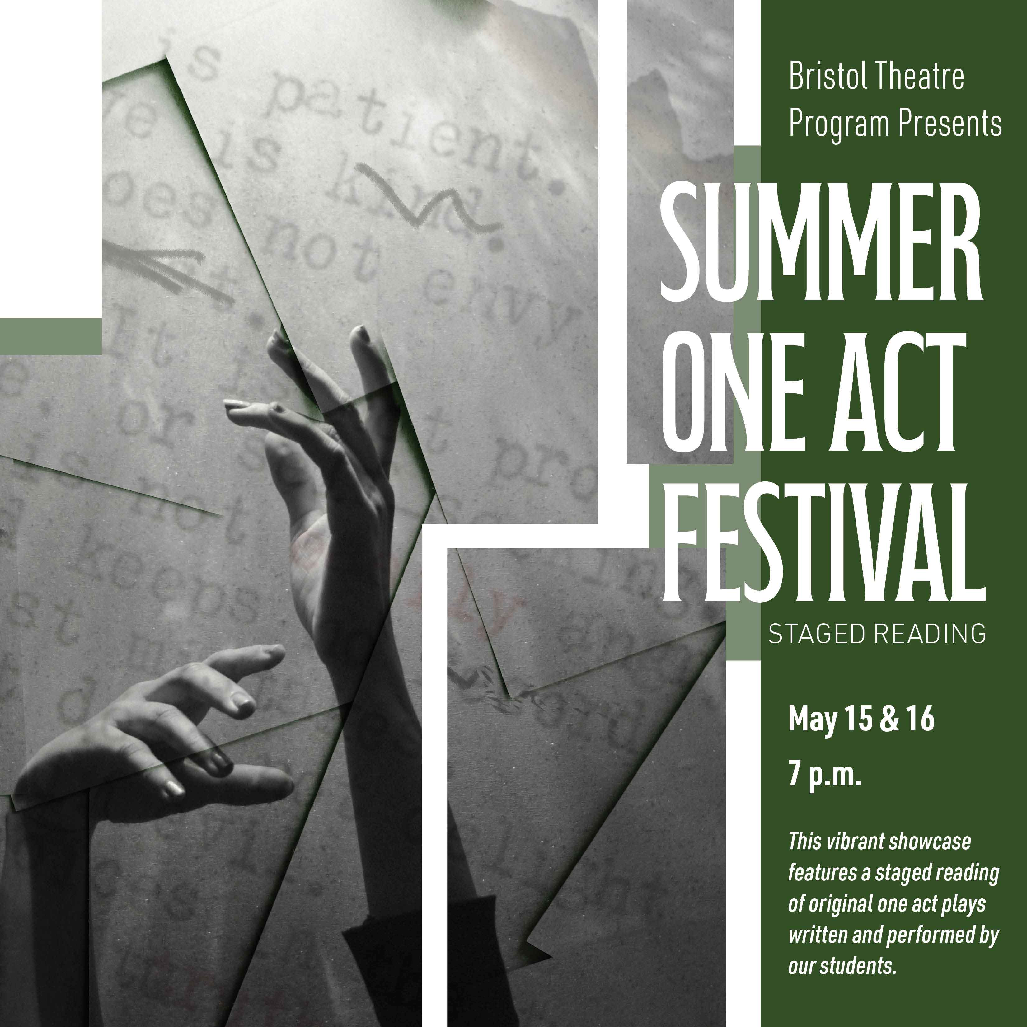 Summer One Act Festival poster