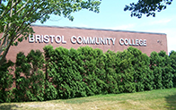 brick building that says Bristol Community College 