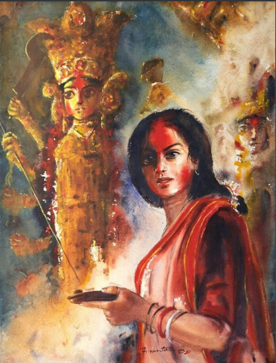 Goddess Durga painting