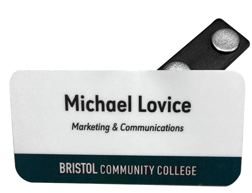 Bristol magnetic name badge