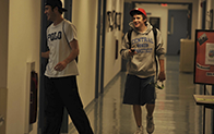 students in hallway