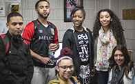 group of students smiling at camera