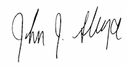 President's signature for online forms and letters